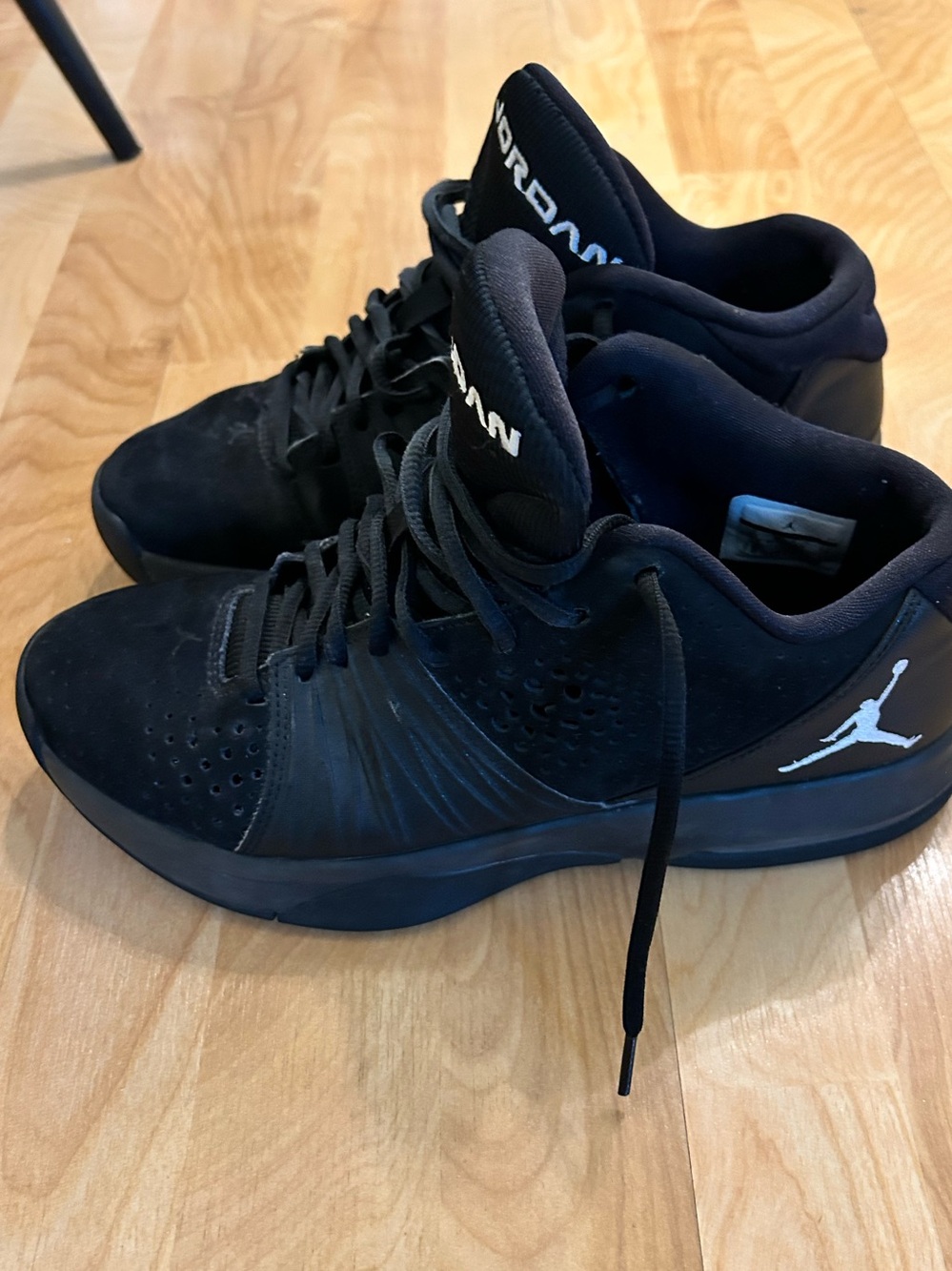 Black and white Nike Jordan 5 AM sneakers, men’s US size 10. Style code 807546-0